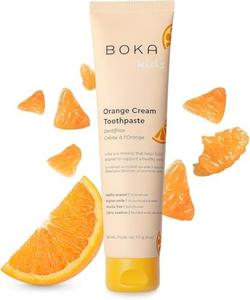 Boka Fluoride Free Toothpaste Nano Hydroxyapatite, Helps Remineralize, Appropriate for Sensitive Teeth, Whitening - for Adult, Kids Oral Care - Orange Cream Flavor, 4oz 1Pk - US Manufactured Cheap Online Online
