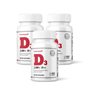 3 Bottles of Vitamin D3 2000 IU (540 Tablets) Limited Edition Cheap Pice