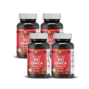 4 Bottles of Red Omega-3 with Astaxanthin (240 Softgels) Low Cost Cheap Pice