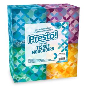 Amazon Brand - Presto! Ultra-Soft 3-Ply Premium Facial Tissues, 264 Count (4 Packs of 66), (Packaging May Vary) Cheap Sale Wiki