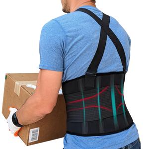 Lower Back Brace with Suspenders | Back Support Belt for Men & Women | Adjustable Work Back Brace for Moving Construction Warehouse Heavy Lifting & other Industrial Activities Safety & Protection XL Free Shipping Recommend