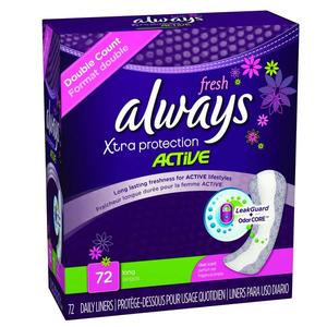 ALWAYS FRESH DRI-LINERS, LIGHTLY SCENTED, LONG, 36 CT 2-PACK (72 LINERS TOTAL) Purchase Cheap Pice