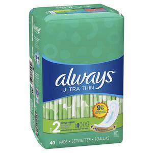 ALWAYS 32494PK ULTRA THIN PADS, SUPER LONG, Newest Online