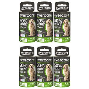 Evercare Extra Sticky Pet Lint Roller Refill 60 Sheets, 6-Pack Discount 2025 Newest