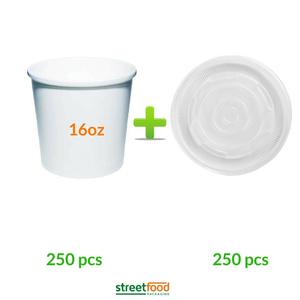 16oz White Soup Container bundle with Plastic Vented Lids (Case of 50 pcs - 250pcs) Sale Release Dates