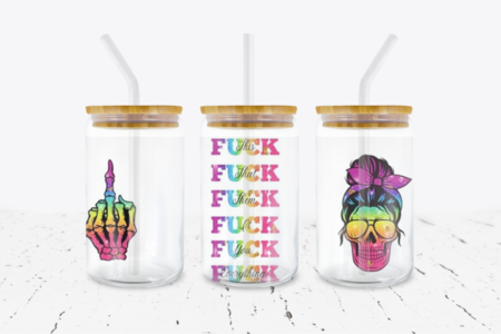 *LANGUAGE ALERT* F This, That, Everything - UV DTF Transfer Wraps Discount Free Shipping