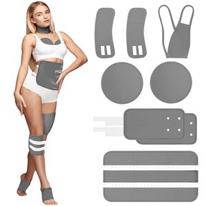 8pcs Castor Oil Pack Wrap, Reusable Castor Oil Organic Cotton Pack Liver Detox Insomnia Constipation and Inflammation for Neck Arms Waist Knee with Adjustable Elastic Strap Free Shipping 2025