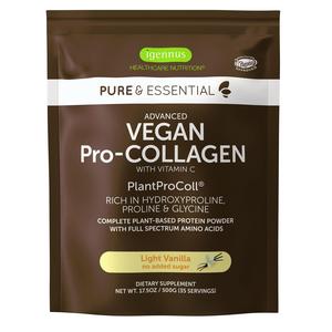 Advanced Vegan Vanilla Collagen Peptide Powder, Enhanced with Glycine, Proline & Hydroxyproline & Cofactor Vitamin C, Non GMO, Vegetarian Plant Based Collagen Powder Booster, 35 Servings, by Igennus Fashion Style Online