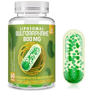 800 MG Liposomal Sulforaphane, Powerful Dual-Delivery for Maximum Absorption & Potency, Full-Spectrum Broccoli Extract, Antioxidant & Liver Supplement, 60 Softgels Geniue Stockist Cheap Pice