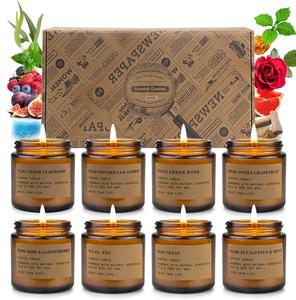 8 Pack Candles for Home Scented, Aromatherapy Jar Candles Gifts for Women,Amber Candles Set, Scented Candles Set for Valentine Birthday Mother's Thanksgiving Day Present Buy Cheap For Nice