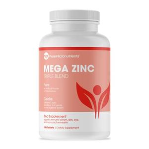Mega Zinc Supplement, 50mg - 3-in-1 Zinc Complex - 100 Tablets - Pure Micronutrients Sale Finishline