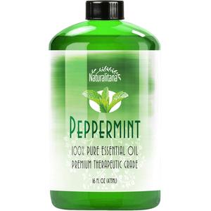 Best Peppermint Oil (16 Oz Bulk) Aromatherapy Peppermint Essential Oil for Diffuser, Topical, Soap, Candle & Bath Bomb. Great Mentha Arvensis Mint Scent for Home & Office Clearance Store For Sale