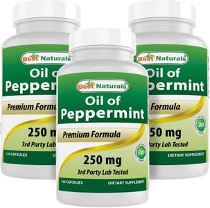 Best Naturals Peppermint Oil 250 mg 120 Capsules (120 Count (Pack of 3)) Affordable Sale Online