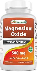 Best Naturals Magnesium Oxide 500mg 360 Tablets - 1 Year Supply - Magnesium for Immune Support, Muscle Recovery, Leg Cramps, Relaxation With Paypal Cheap Online