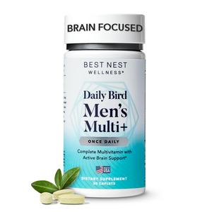 Best Nest Wellness Men's Daily Multivitamin - Men Vitamins for Overall Health, Multimineral Supplement with Probiotics, Methylfolate, A, C, D, E B12, Zinc & Whole Food Organic Blend Multi Vitamin 30Ct Discount View