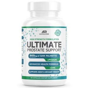 Best Over-the-Counter Prostate Support Health Supplement for Men - 600 mg Saw Palmetto 300mg Pygeum - 16 Herbs Zinc - Relief from Enlarged Prostate & Stop Frequent Urination - 60 Capsules Sale New
