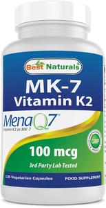 Best Naturals MK-7 Vitamin K2 100 mcg 120 Vcaps Perfect