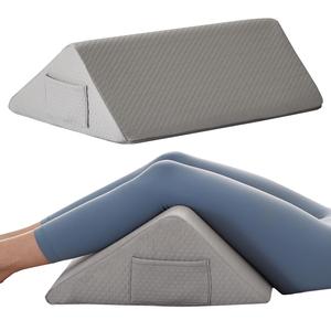 BIEEZZK Knee Wedge Pillow, Knee Pillows for Knee Pain, Leg Wedge for Knee Surgery Recovery, Memory Foam Triangle Pillow for Leg, Back Support, Sciatica Knee Hip Ankles Back Pain Relief Grey Footlocker Pictures Online
