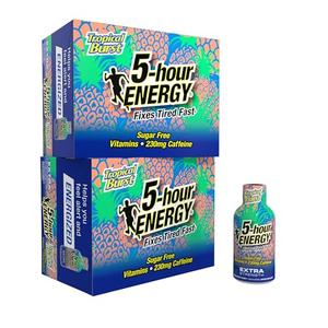 5-hour ENERGY Extra Strength Energy Shot | Tropical Burst Flavor | 1.93 oz. | 24 Count | Sugar-Free & Zero Calories | B-Vitamins & Amino Acids | 230mg Caffeinated Energy Shot | Dietary Supplement Outlet 2025