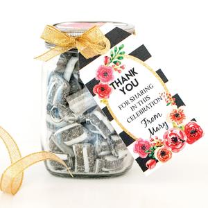 Black and White Stripe Thank You Tags | Favor Tags Buy Cheap Perfect