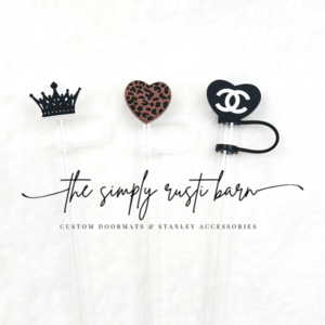 Black Crown, Black & Brown Heart, Black & White CC Heart Straw Toppers Cheapest Online