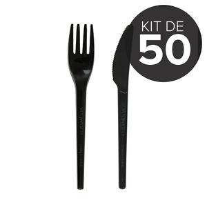 50 sets de couverts noirs en CPLA Outlet Fashion Style