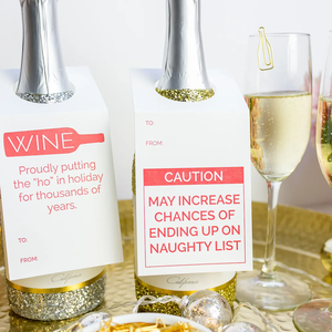 Ho in Holiday Wine & Spirit Tag - Singles Newest Cheap Pice