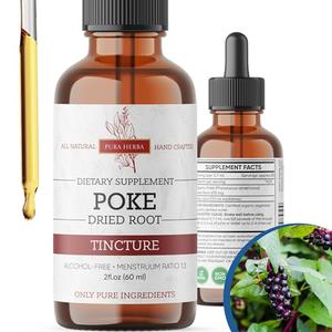 Pura Herba Organic Poke Root Tincture, Supports Immune and Lymphatic System, Alcohol Free, Vegan - 2 Fl Oz Reliable Online