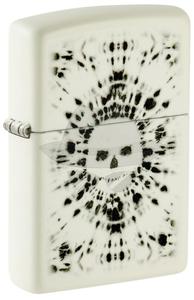 #055 Zippo Lighter: Glowing Skull Design Sale Real