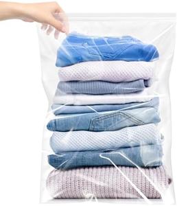 Large 5 Gallon Plastic Zipper Storage Bags, 18x24 Inches Clear Reclosable Storage Bags 12Pieces Free Shipping Official