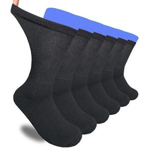 6 Pack Comfy Diabetic Crew Socks Gentle Fit for Sensitive Feet Free Shipping Popular