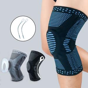 1 PC Silicone Padded Knee Pads Supports Brace Basketball Fitness Meniscus Patella Protection Kneepads Sports Safety Knee Sleeve Clearance Big Sale