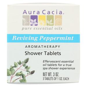 Aura Cacia - Reviving Aromatherapy Shower Tablets Peppermint - 3 Tablets Sale Fashion