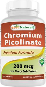 Best Naturals Chromium Picolinate 200 mcg 240 Tablets Clearance Amazon