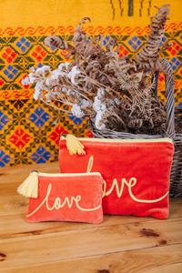 Velvet Love Pouch - Orange & Lemon - Small Clearance 2025