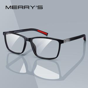 MERRYS DESIGN Men Acetate Glasses Frame Myopia Prescription Eyeglasses Spring HingeSilicone Temple Tip S2518 For Sale Free Shipping