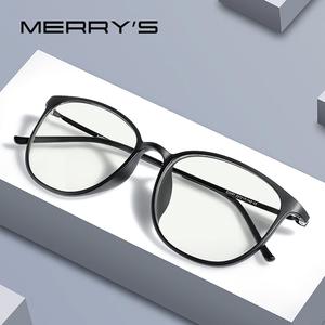 MERRYS Anti Blue Light Glasses For Men Women TR90 Screen Protection Glasses Retro Oval Eyeglasses Pure Titanium Temples S2501FLG Buy Cheap Best Store To Get