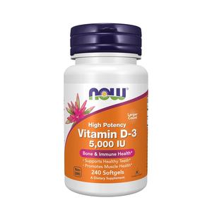 D3 5000IU 240 - NOW Foods Vitamin D3 High Potency 5000IU 240 softgels Finishline For Sale