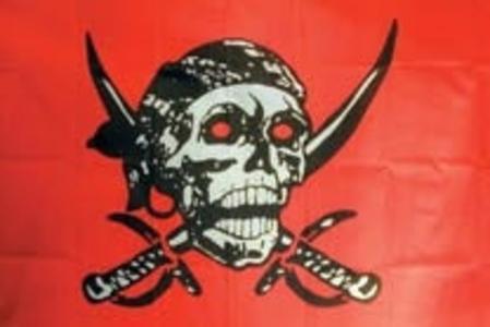 Large 3'x5' Crimson Pirate Skull Polyester Flag for UTV, ATV, Sandrail & RV Sale Footlocker Finishline