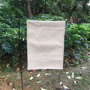 Blank linen garden flag 12x16 inches polyester burlap garden banner natural color decorative yard flag for sublimation (100pcs) Clearance Supply
