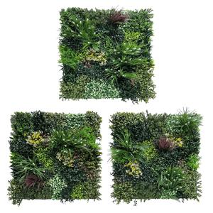 Woodland Bloom Luxury Artificial Green Plant Wall - Pack of 3 Discount 2025 Unisex