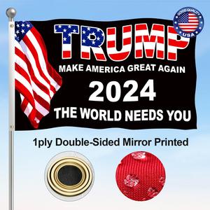President Trump Flag 3x5 FT Trump 2024 Flag Make America Great Again Banner Indoor Outdoor 1 Ply With Vivid Patriotic Colors Design UV & Fade Resistant 2 Brass Grommets Cheap Cheap Online