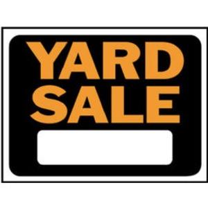 "Yard Sale" Sign, Hy-Glo Orange/Black Plastic, 9 x 12-In. Footaction Online
