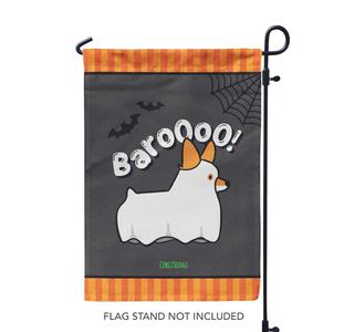 "Baroo" Ghost Corgi Garden Flag | Halloween Collection Free Shipping Cheap Pice