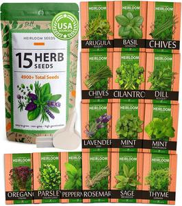 15 Culinary Herb Seed Vault - Heirloom and Non GMO Free Shipping Geniue Stockist