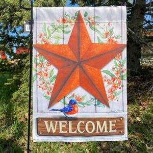 Barn Star & Bluebird Welcome Garden Flag Pictures Cheap Online