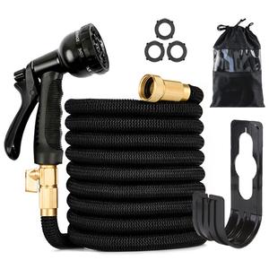8 Function Nozzle Expandable Garden Hose, Lightweight & No-Kink Flexible Garden Hose, 3/4 inch Solid Brass Fittings and Double Latex Core Cheap Perfect