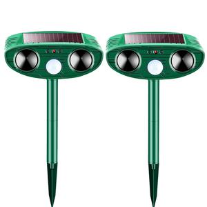 2 Packs Solar Ultrasonic Pest Animal Repeller, Deer Repellent Devices with Motion Sensor, Outdoor Waterproof Deterrent Repel Deer, Cat, Dog, Raccoon, Fox, Skunk, Rabbit, Squirrel for Garden, Yard Cheap For Nice