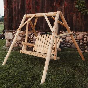 Cedar Log 4ft Yard Swing Popular