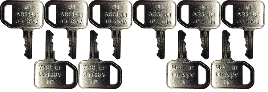 #1 (JD) AR51481 John Deere Backhoe And Dozer Ignition Replacement Key *10 Pack* Cheap Hot Sale